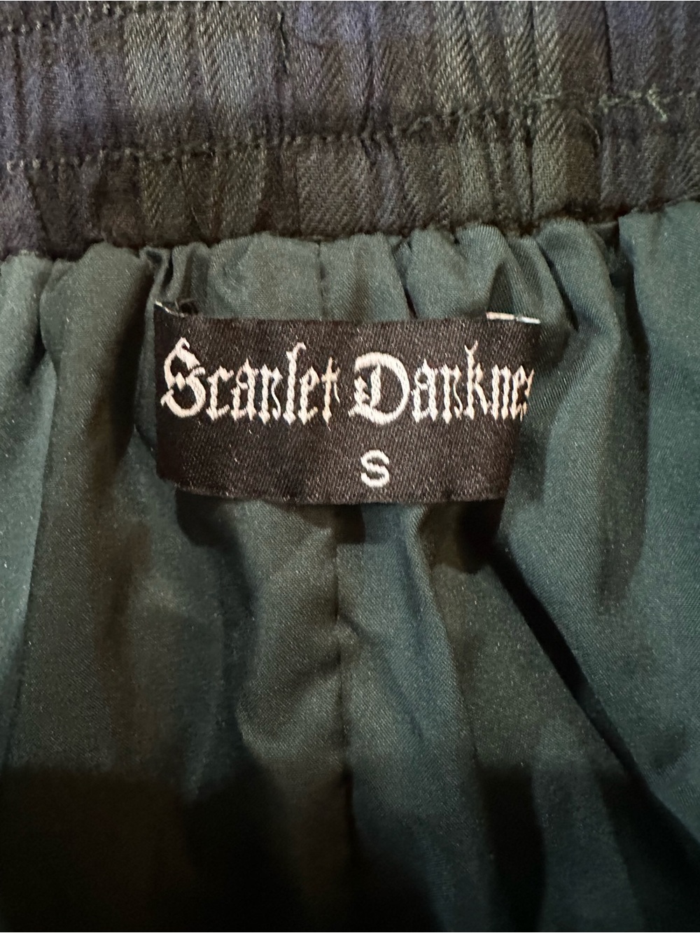 Scarlet Darkness Renaissance Plaid Maxi Skirt – Asymmetrical Hem – Size Small - Picture 9 of 9